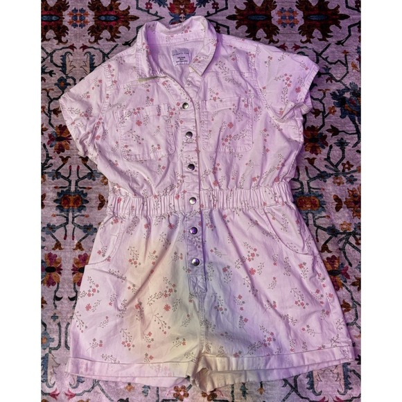 Celebrity Pink Pants - Celebrity Pink Coveralls Womens XXL White Romper Ditzy Floral Shorts Jumpsuit